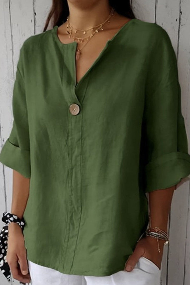 ELORIE | RELAXED BUTTON DETAIL TOP