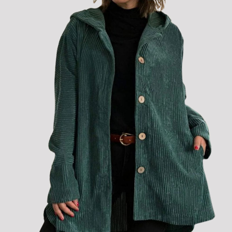 DARIA | CORDUROY HOODED JACKET
