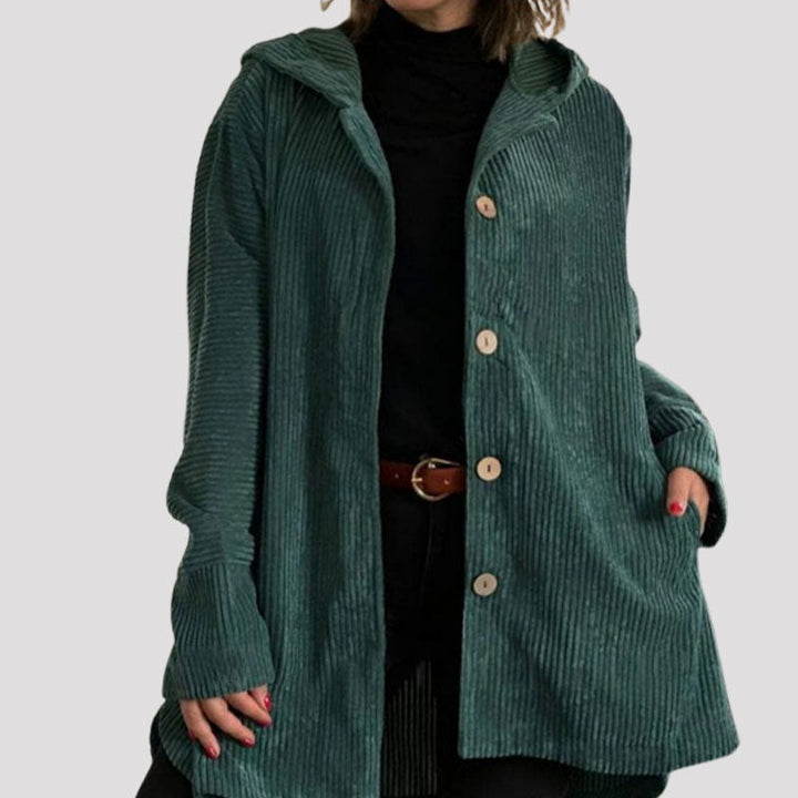 DARIA | CORDUROY HOODED JACKET