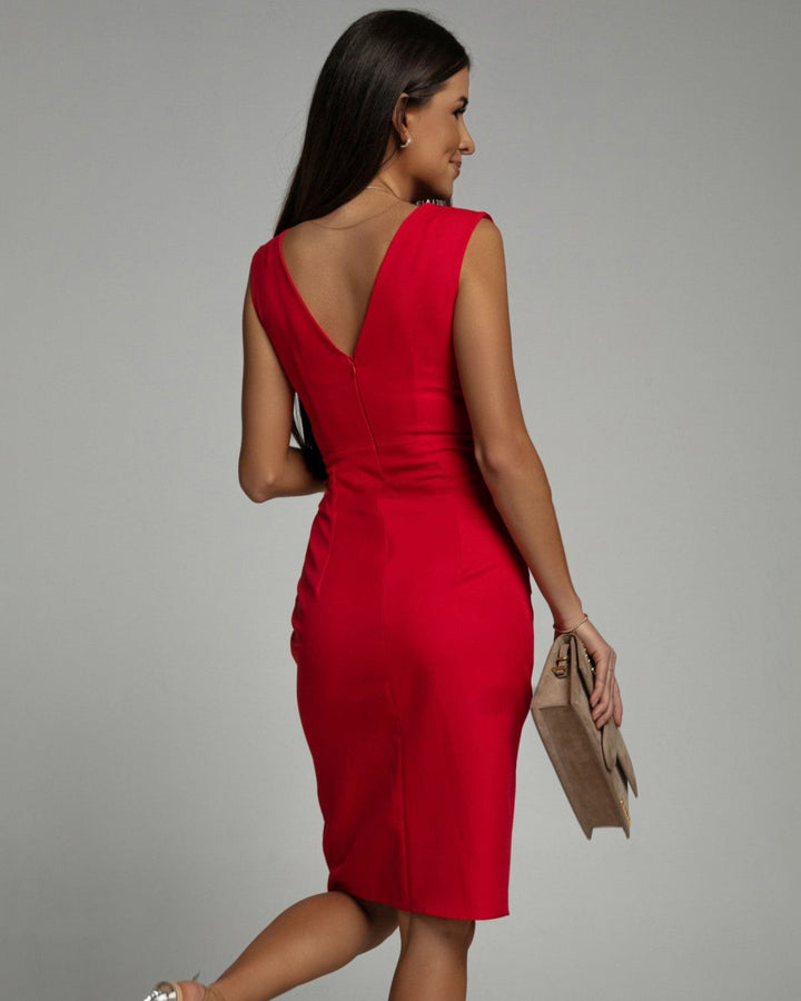 MAELYS | DRESS WITH V-NECK AND SLIT