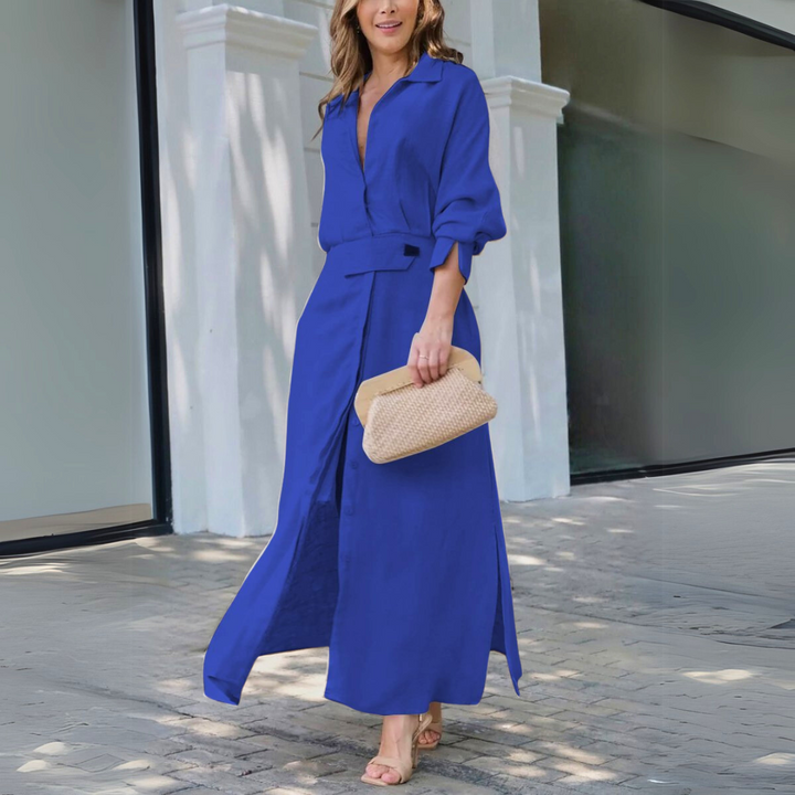 ADELAINE | ELEGANT MAXI DRESS WITH V-NECK
