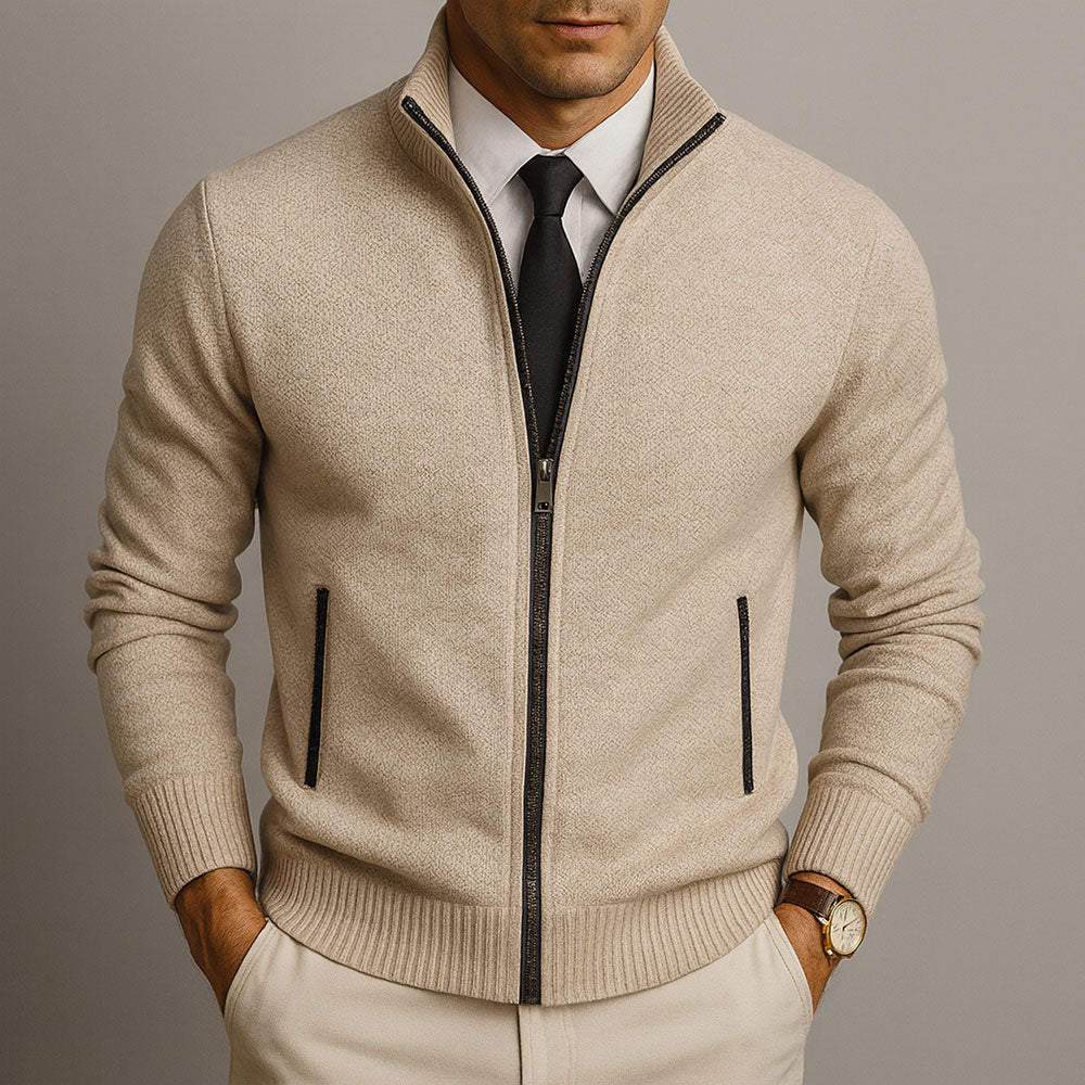 VINCENT | MEN'S ELEGANT ZIP-UP CARDIGAN