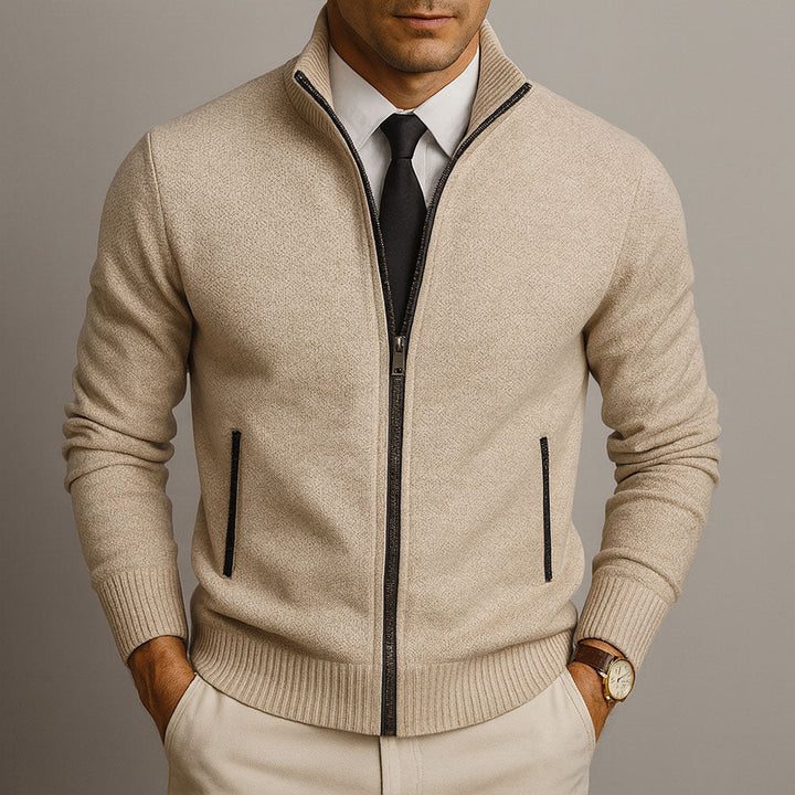 VINCENT | MEN'S ELEGANT ZIP-UP CARDIGAN