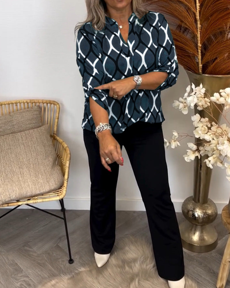 MAREN | CASUAL LONG-SLEEVE BLOUSE WITH ELEGANT PATTERN