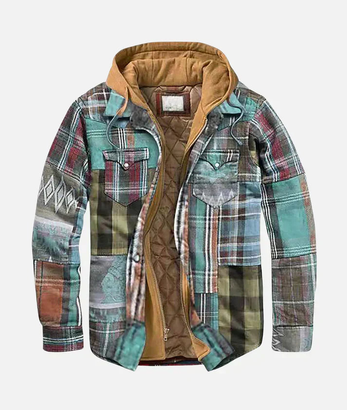 GLENN | PATCHWORK CHECKED JACKET