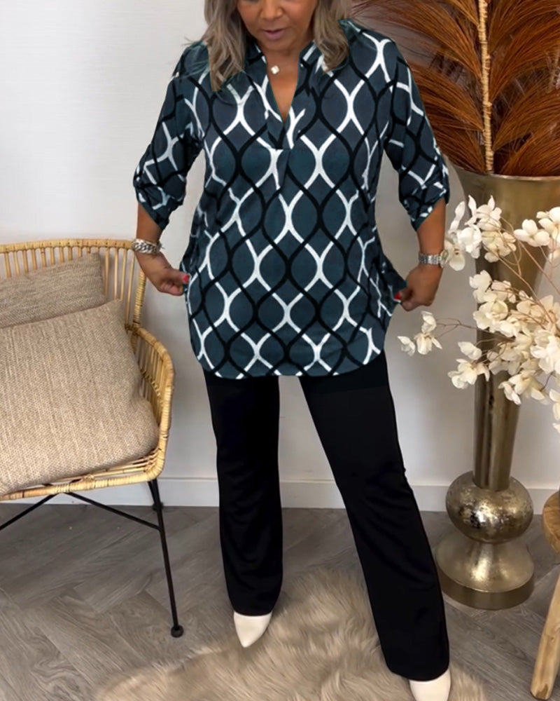 MAREN | CASUAL LONG-SLEEVE BLOUSE WITH ELEGANT PATTERN