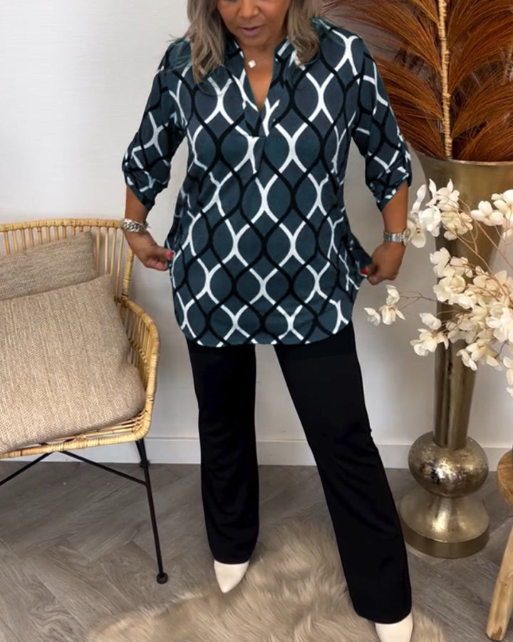 MAREN | CASUAL LONG-SLEEVE BLOUSE WITH ELEGANT PATTERN