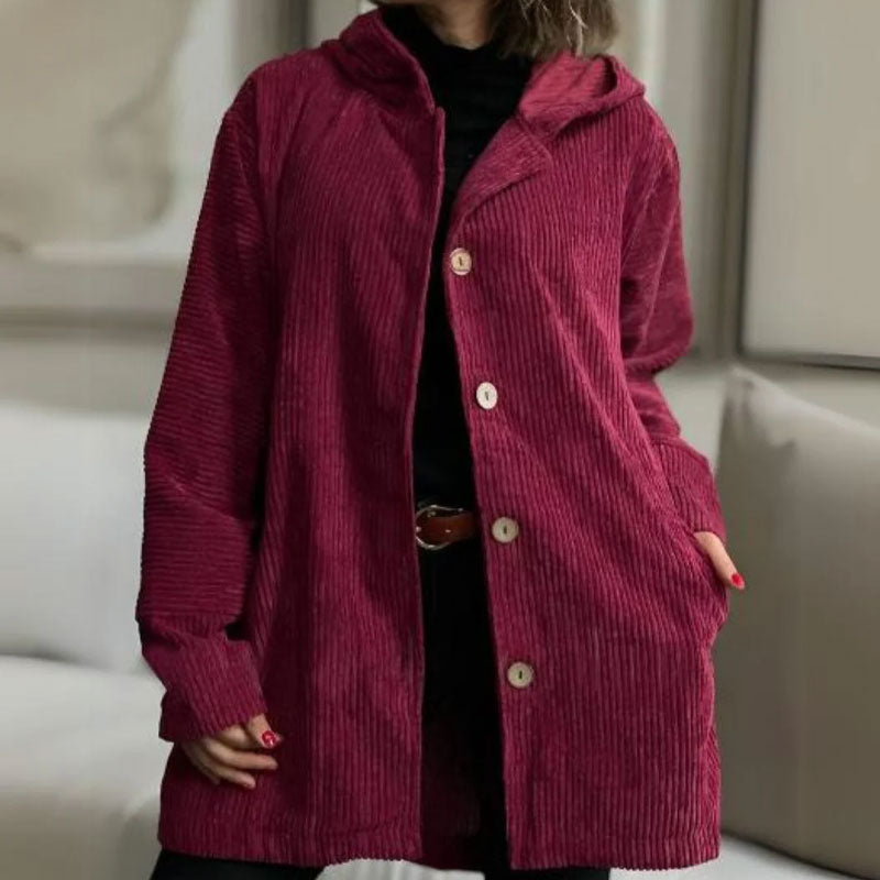 DARIA | CORDUROY HOODED JACKET