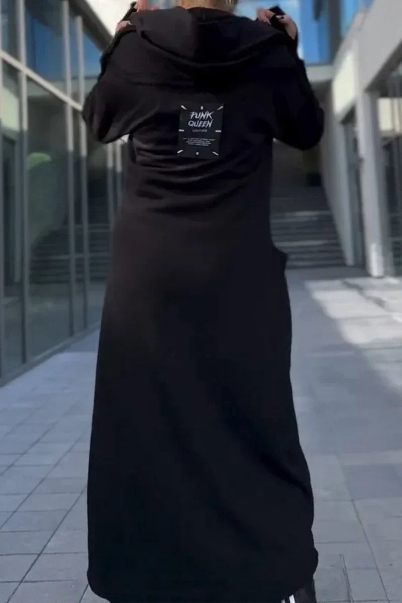 MEXI | LONG HOODIE WITH ZIPPERS