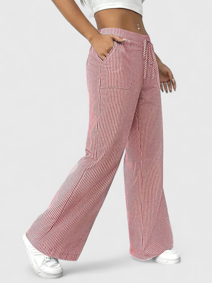 MAURINA | COMFORTABLE WIDE TROUSERS WITH ELEGANT DETAILS