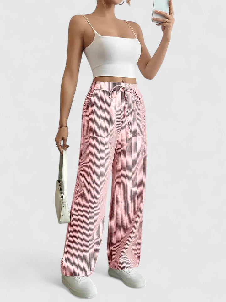MAURINA | COMFORTABLE WIDE TROUSERS WITH ELEGANT DETAILS