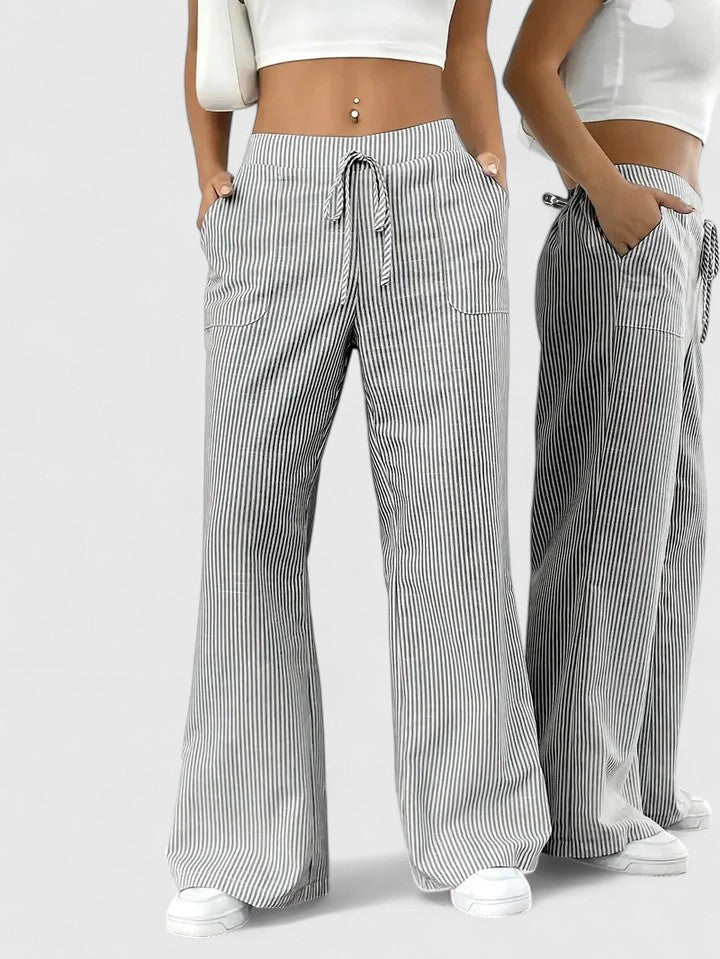 MAURINA | COMFORTABLE WIDE TROUSERS WITH ELEGANT DETAILS