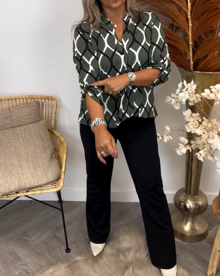 MAREN | CASUAL LONG-SLEEVE BLOUSE WITH ELEGANT PATTERN