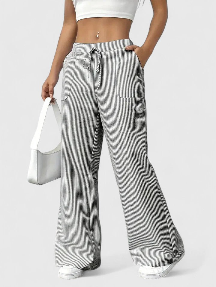 MAURINA | COMFORTABLE WIDE TROUSERS WITH ELEGANT DETAILS