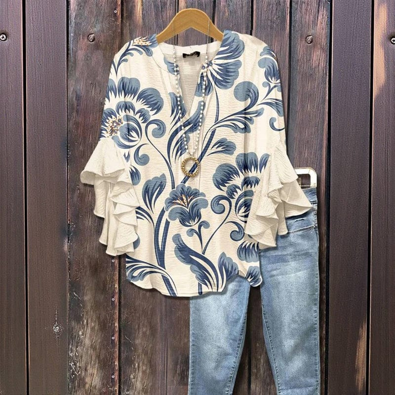 ILIANA | WHISPER RUFFLE BLOUSE