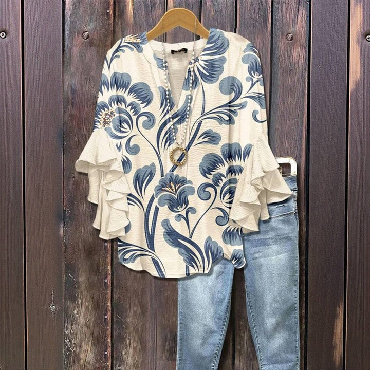 ILIANA | WHISPER RUFFLE BLOUSE