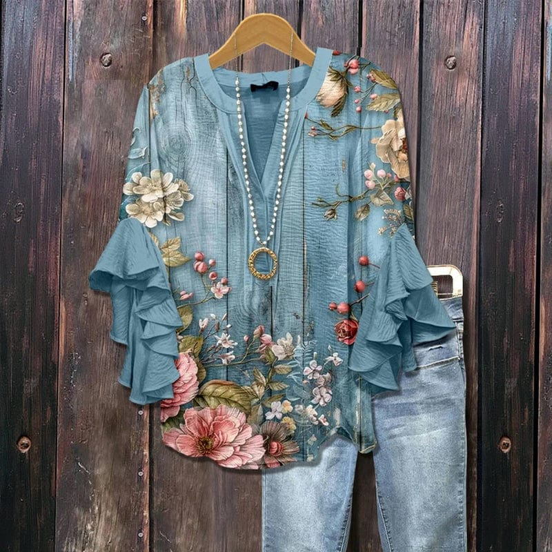 ILIANA | WHISPER RUFFLE BLOUSE