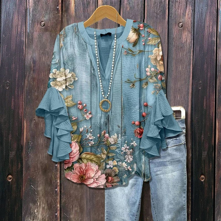 ILIANA | WHISPER RUFFLE BLOUSE