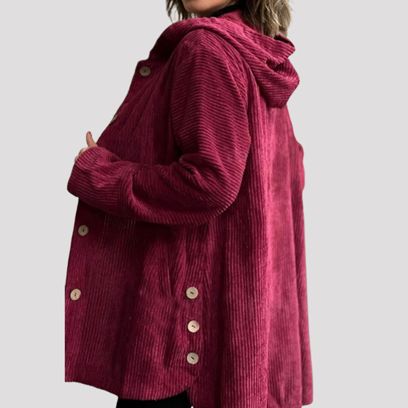 DARIA | CORDUROY HOODED JACKET