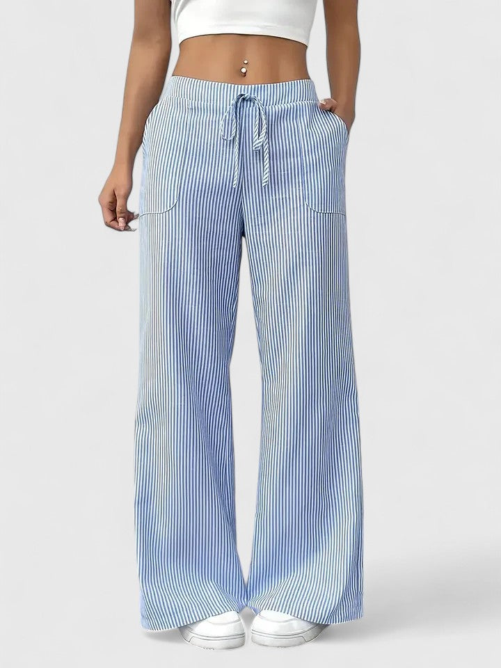 MAURINA | COMFORTABLE WIDE TROUSERS WITH ELEGANT DETAILS