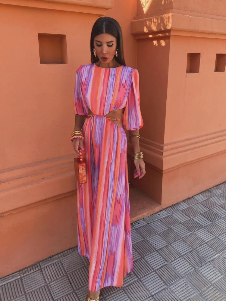 TESSIA | ELEGANT DRESS WITH CUT-OUT