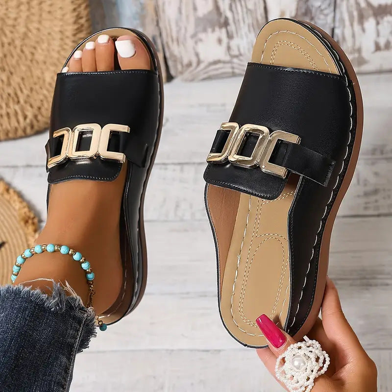 NORELLE | SLIP-ON BUCKLE SLIDES