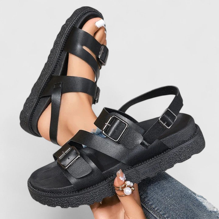 NAELLA | COMFY BUCKLE SANDALS
