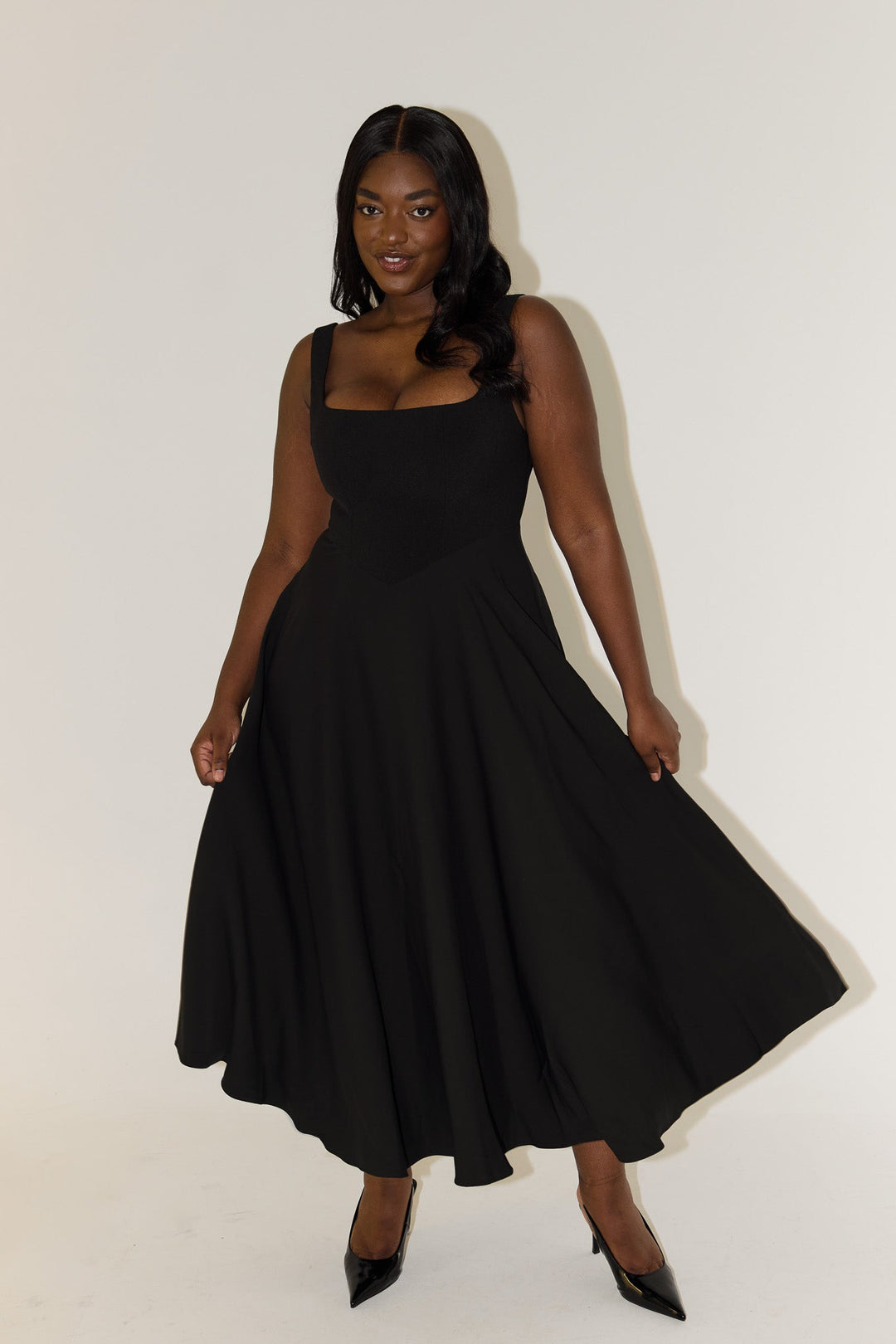 CORALIE | TIMELESS FLOWY MIDI DRESS