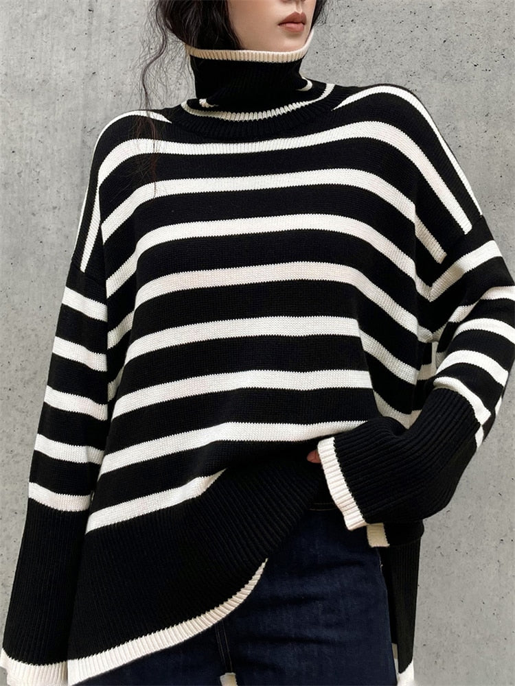 MALLORY | COSY STRIPED OVERSIZED SWEATER