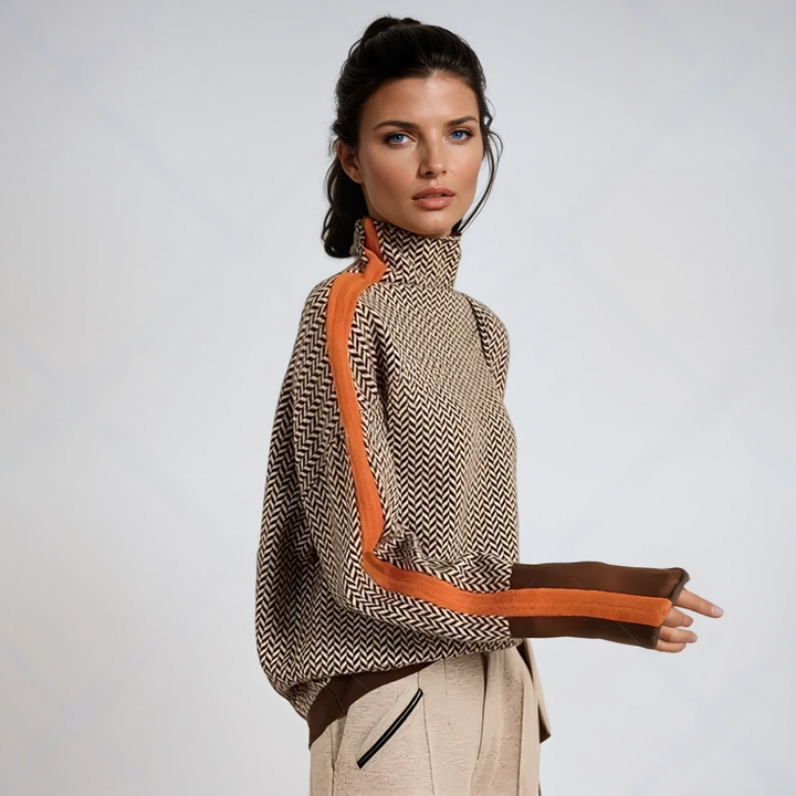 VERA | ELEGANT JUMPER WITH HIGH COLLAR