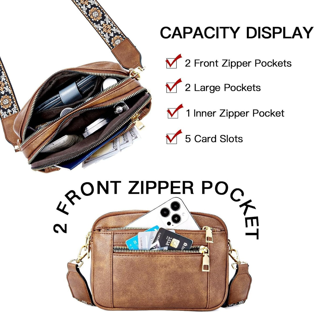LEONTINE | ELEGANT SHOULDER BAG WITH FLORAL STRAP