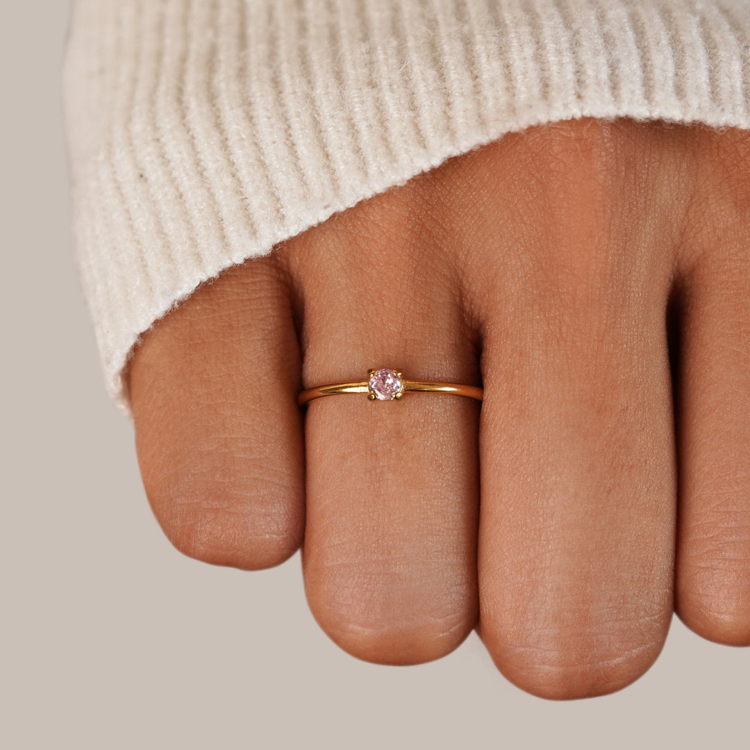 BIRTHSTONE GOLD RING