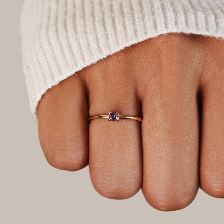 BIRTHSTONE GOLD RING
