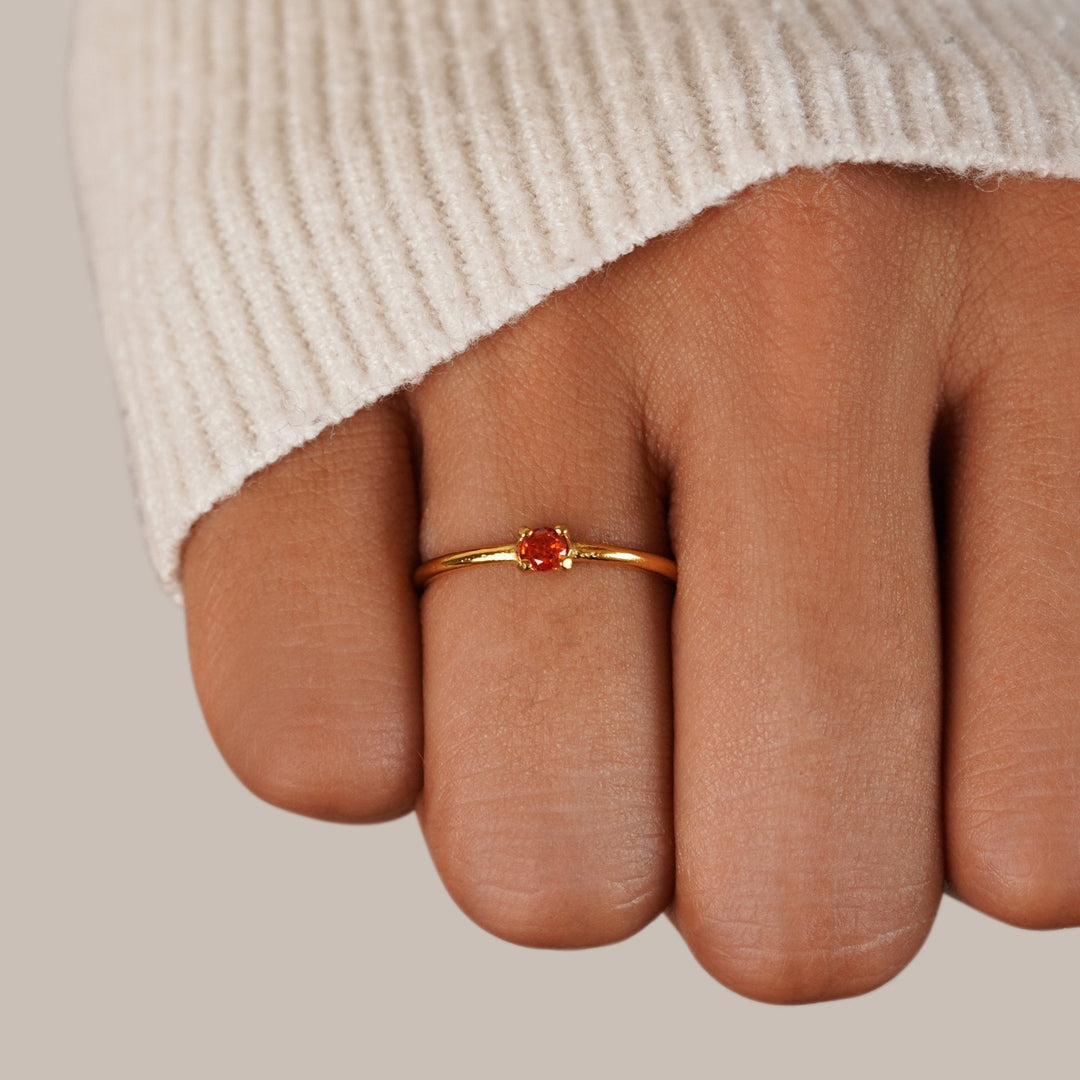 BIRTHSTONE GOLD RING