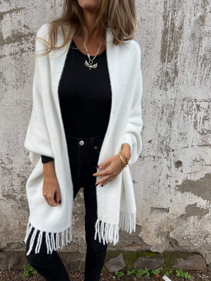 HELENE | WOMEN'S LONG-SLEEVED COAT WITH TASSELS