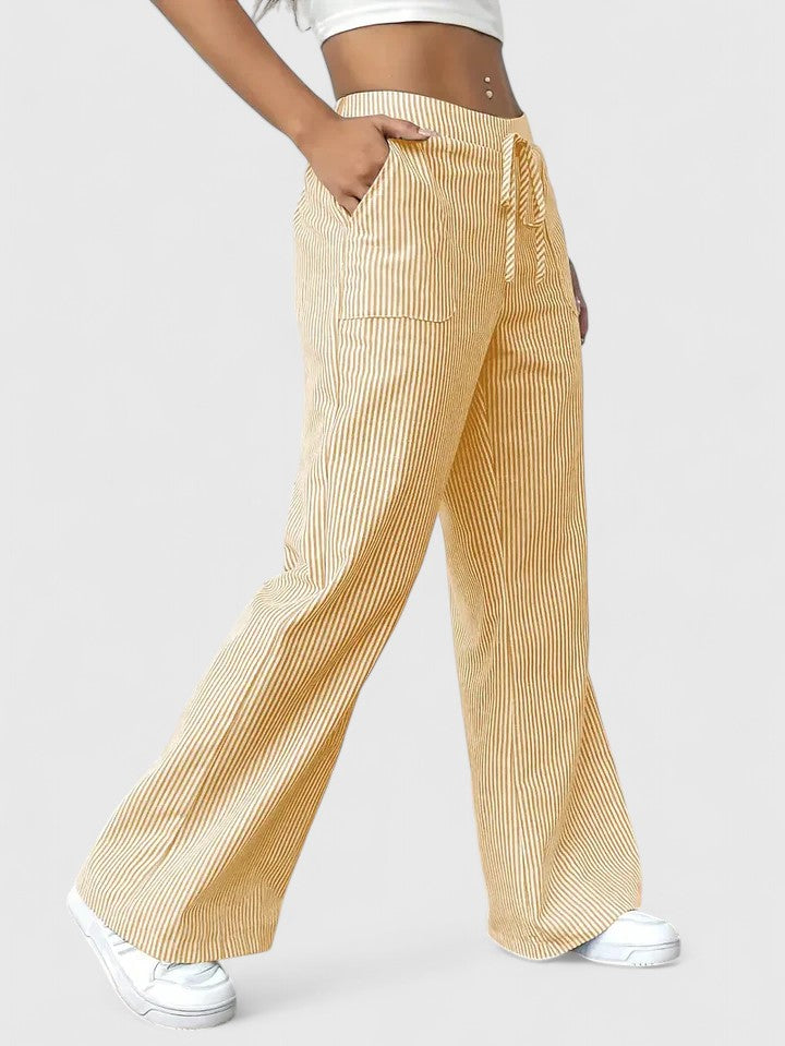 MAURINA | COMFORTABLE WIDE TROUSERS WITH ELEGANT DETAILS