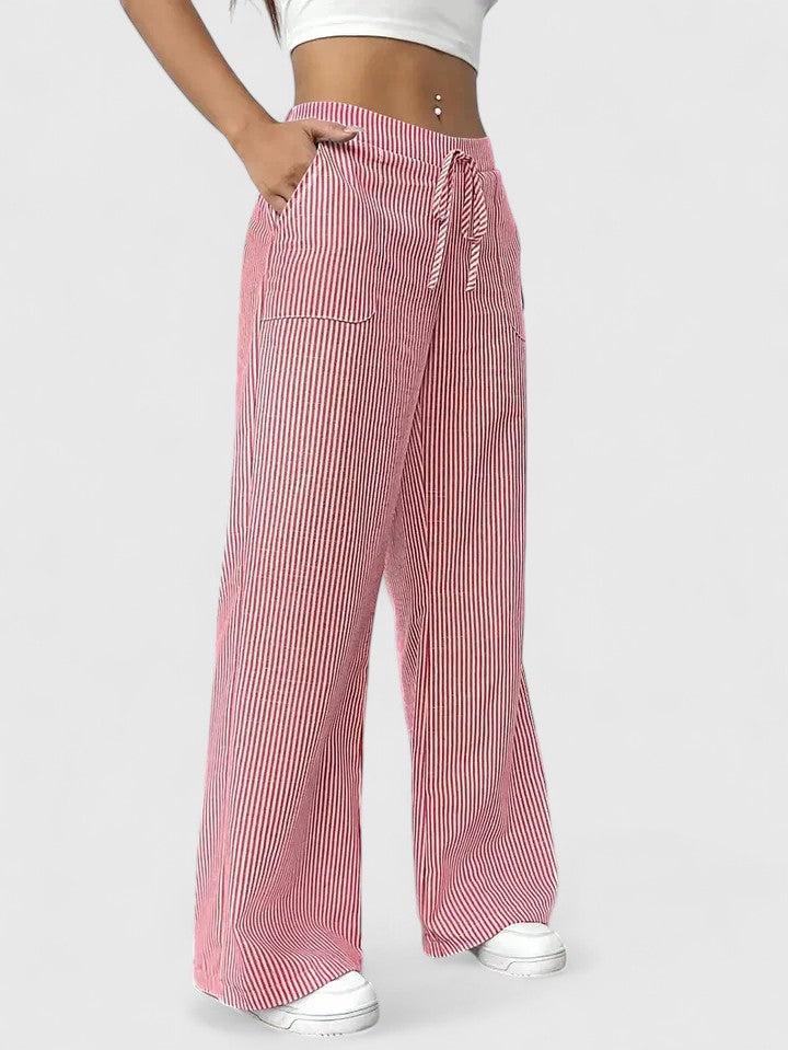 MAURINA | COMFORTABLE WIDE TROUSERS WITH ELEGANT DETAILS