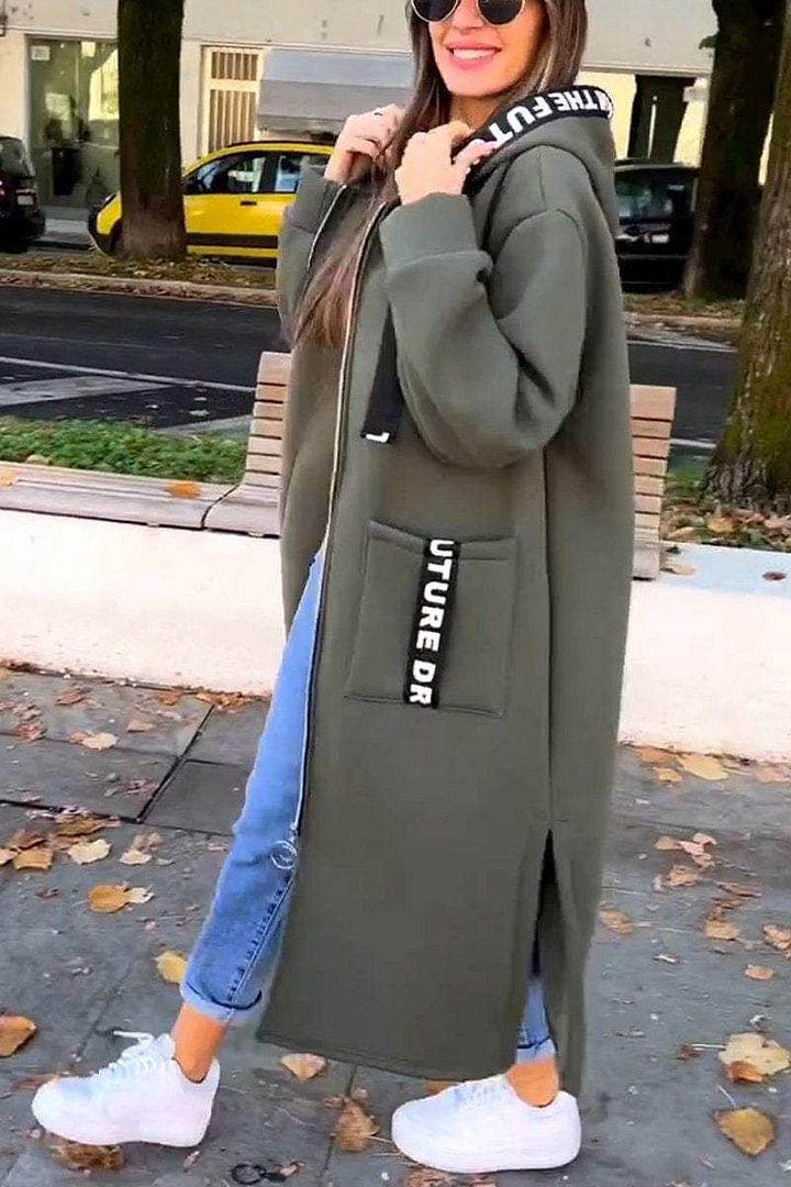 KELLY | WOMEN'S LONG COAT WITH HOOD