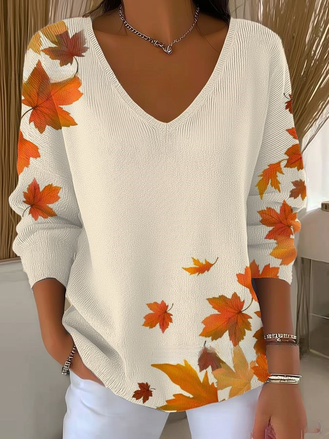 AUTUMN | COSY SWEATER WITH PRINT