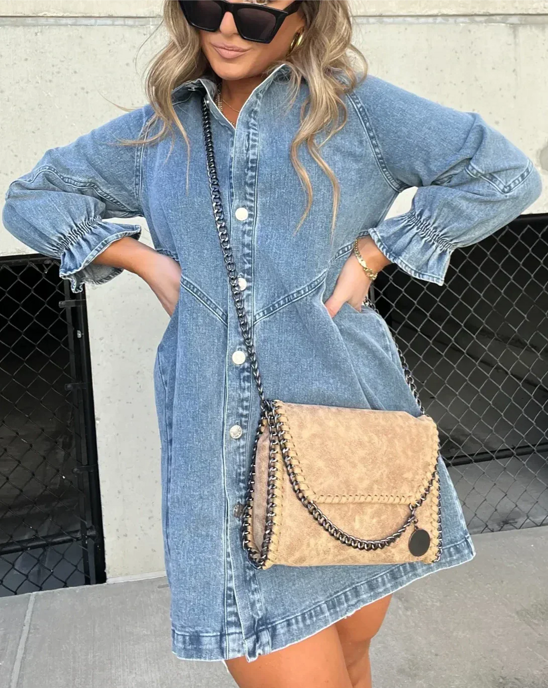 MAELIE | BUTTON-UP DRESS SHIRT LONG SLEEVE