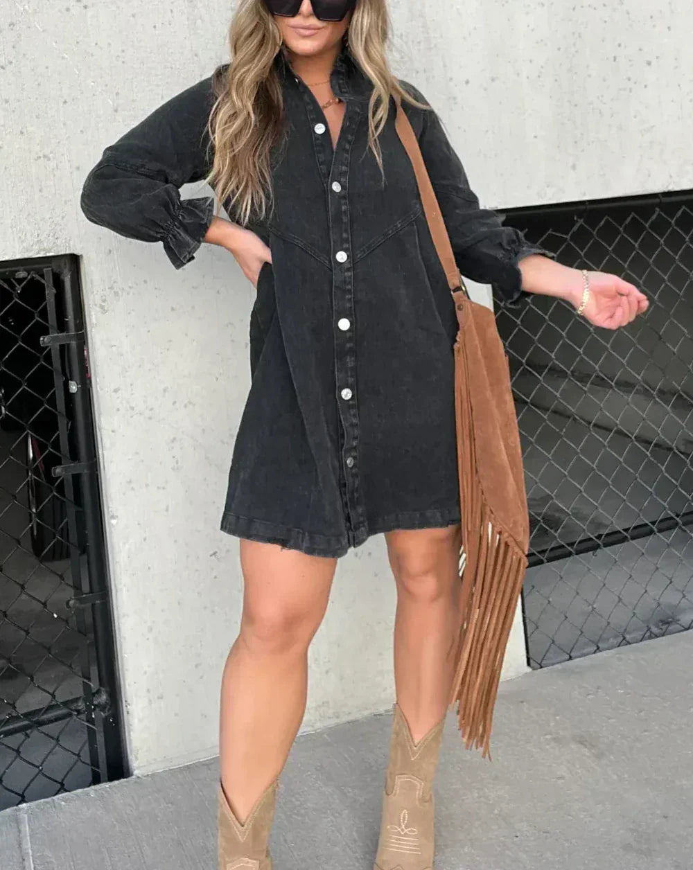 MAELIE | BUTTON-UP DRESS SHIRT LONG SLEEVE