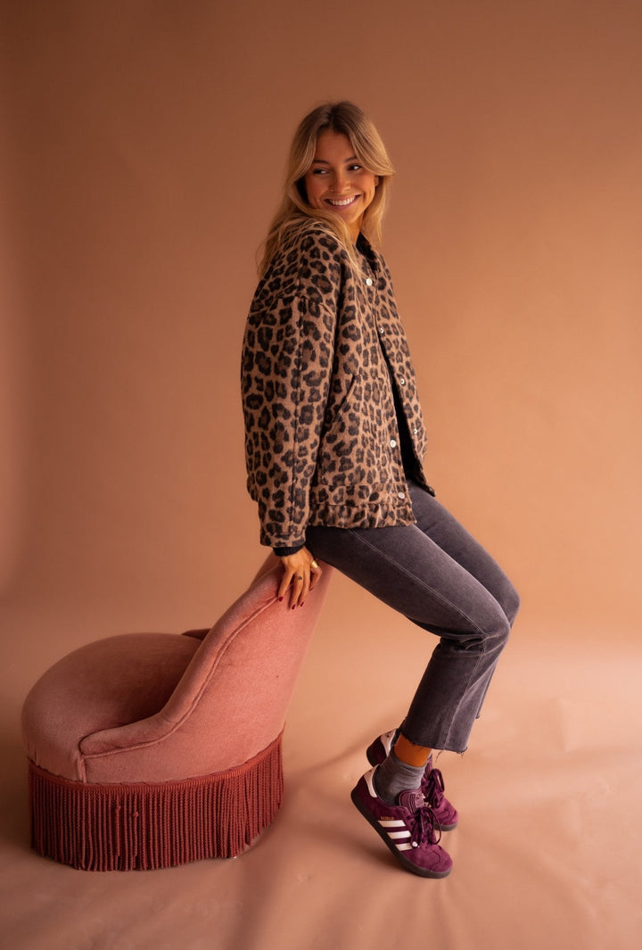 ZARINA | TRENDY LEOPARD PRINT JACKET