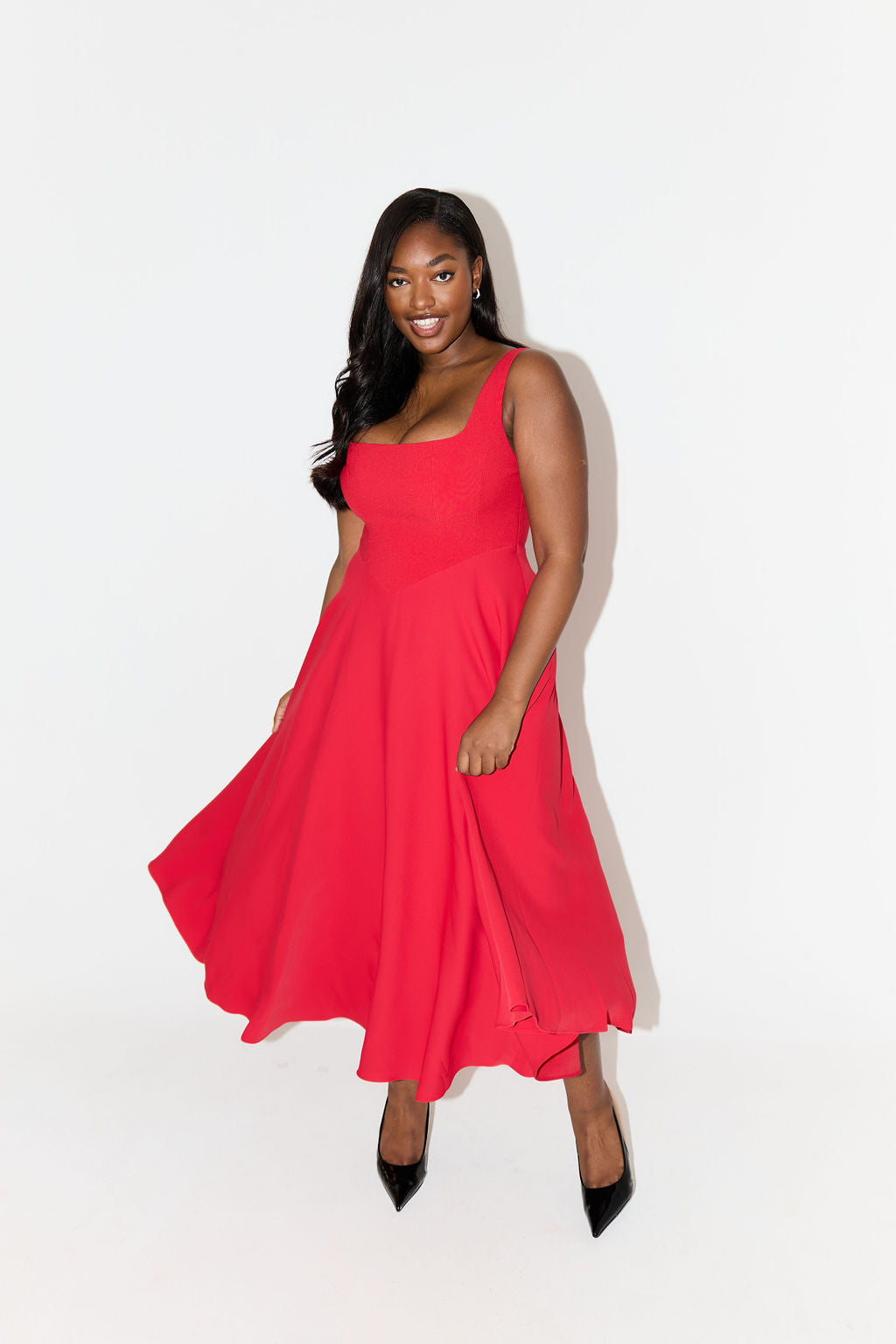 CORALIE | TIMELESS FLOWY MIDI DRESS