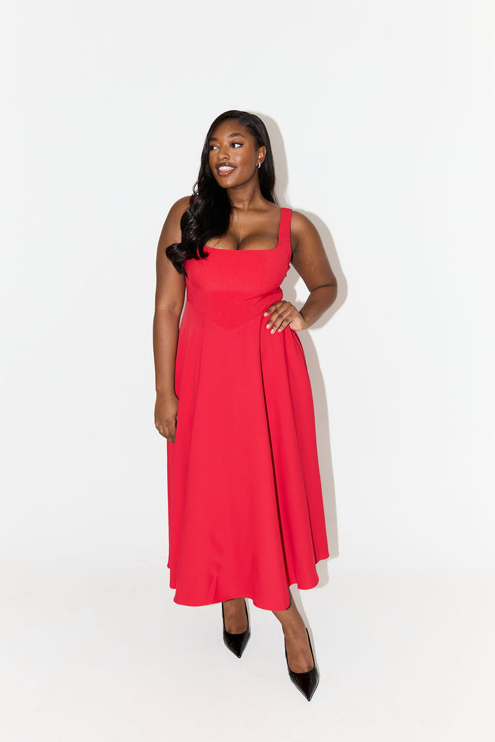 CORALIE | TIMELESS FLOWY MIDI DRESS