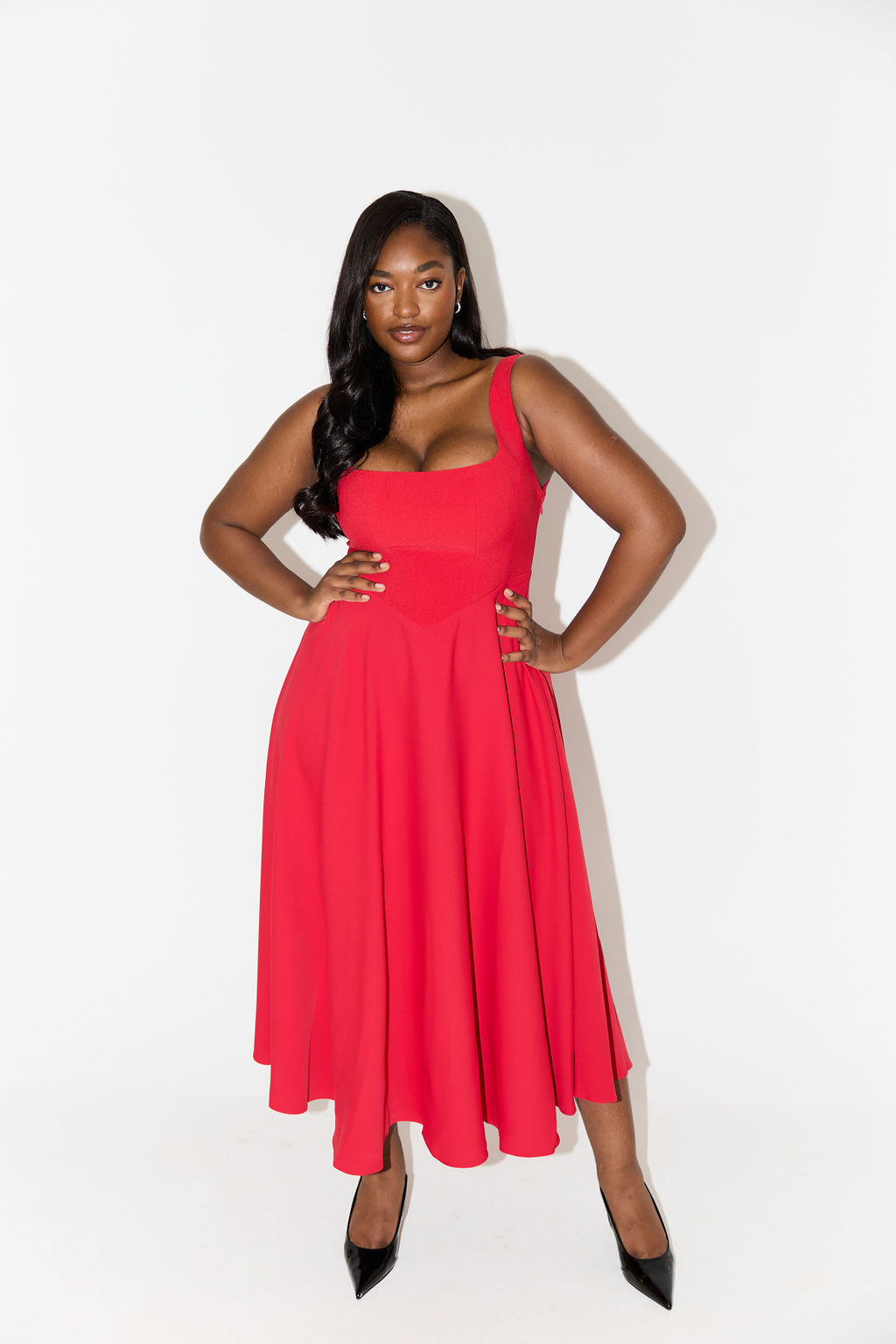 CORALIE | TIMELESS FLOWY MIDI DRESS