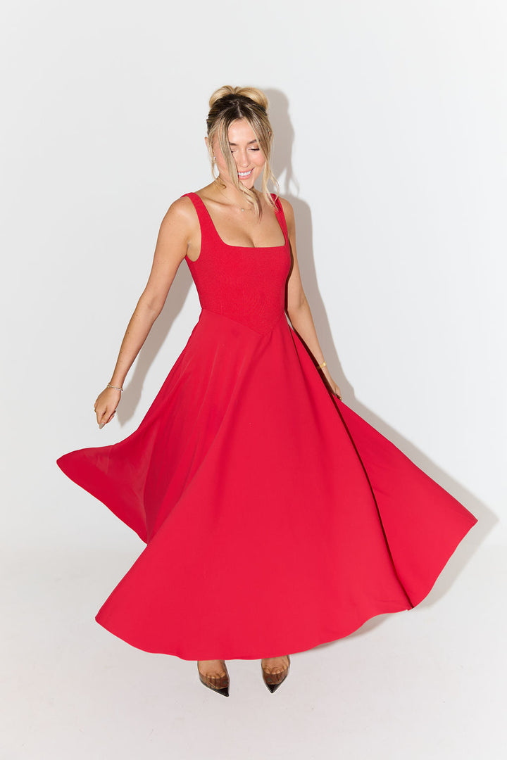 CORALIE | TIMELESS FLOWY MIDI DRESS