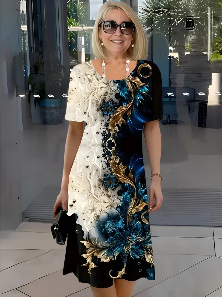 INESA | COMFORTABLE ART PRINT DRESS