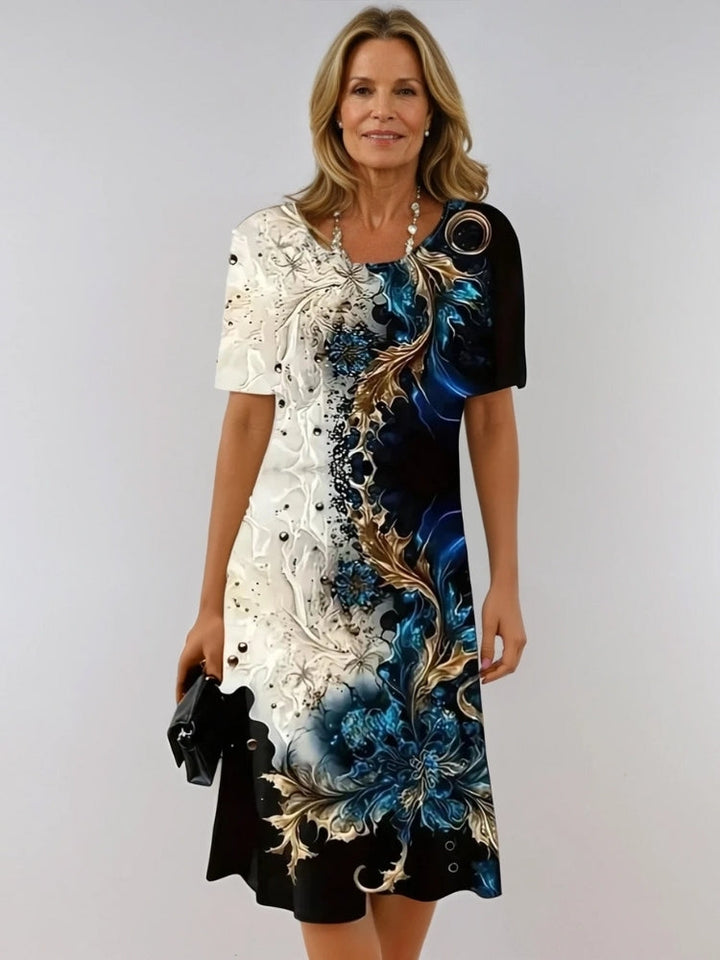 INESA | COMFORTABLE ART PRINT DRESS